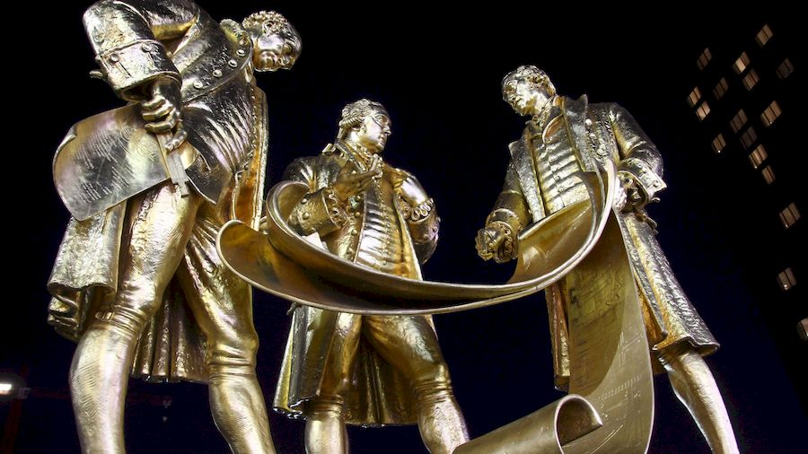 The Golden Boys Statue in&nbsp;Birmingham