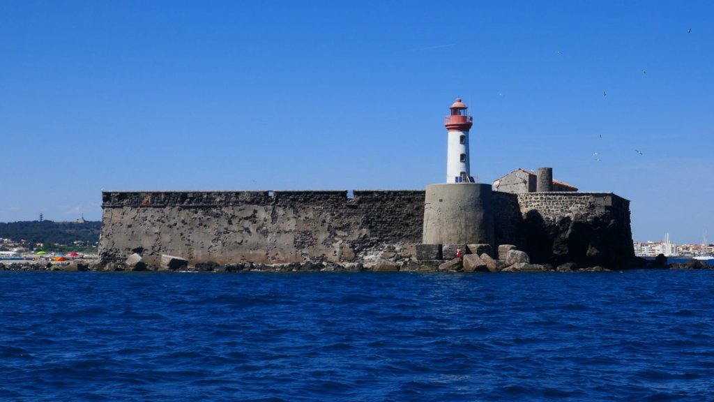 Fort de Brescu Lighthouse at Cap d'Agde in France