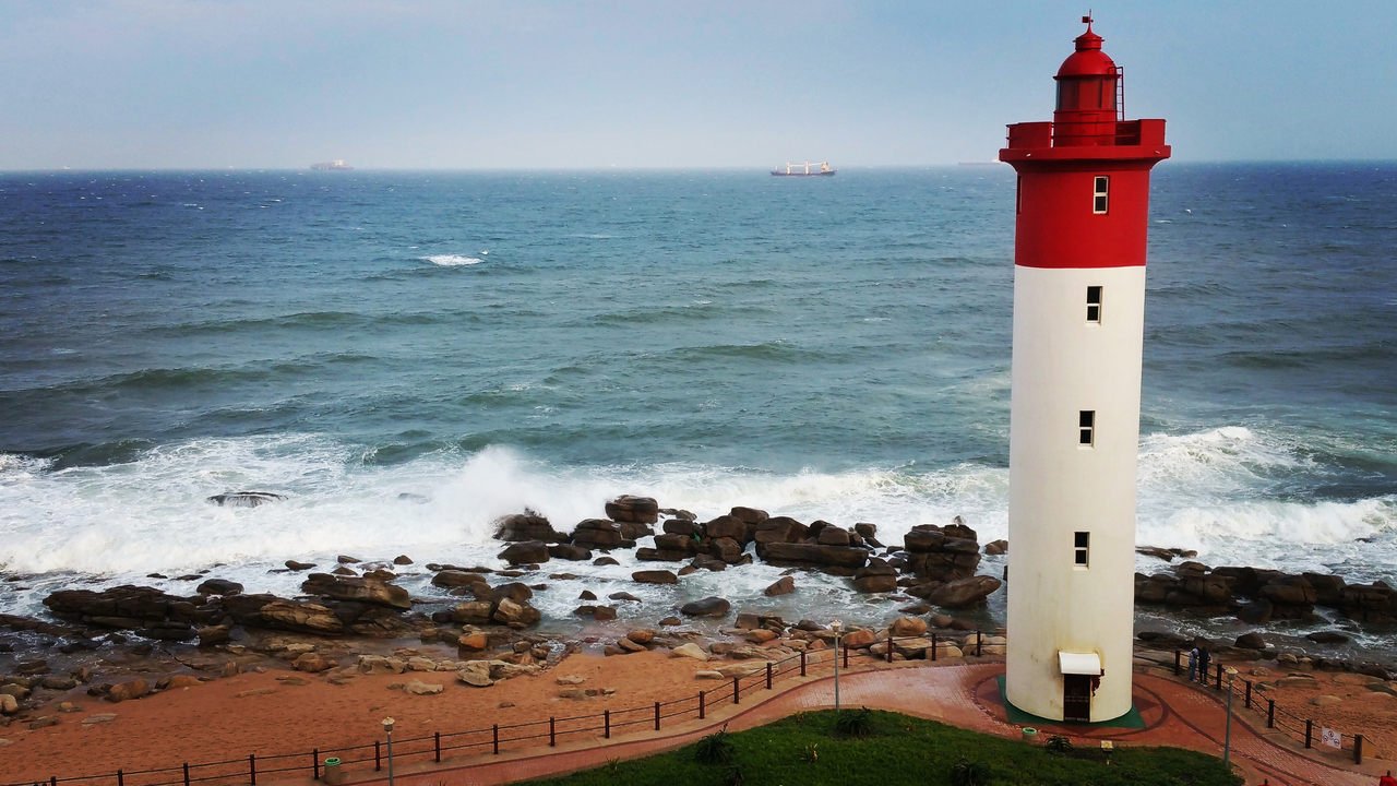 Umhlanga Rocks Lighthouse on the kwaZulu-Natal coast, South Africa